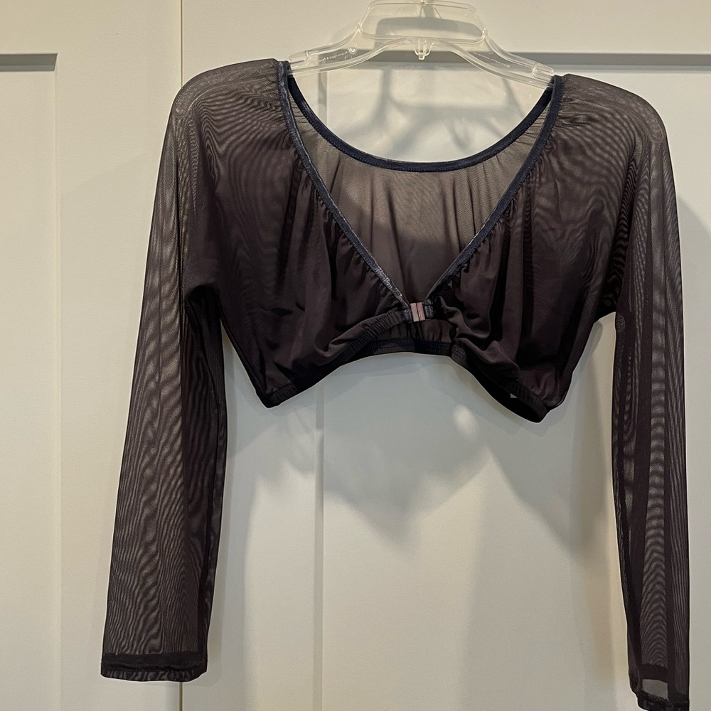 Sleevy Wonder Dark Grey Mesh Long Under Sleeves L